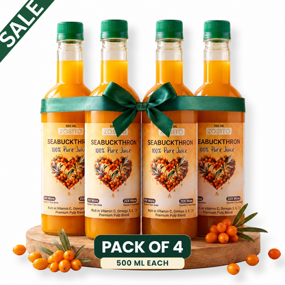 Sea Buckthorn Juice 2 Litre – 99% Pure Himalayan Berry | Rich in Vitamin C, Omega 3, 6, 7 & 9